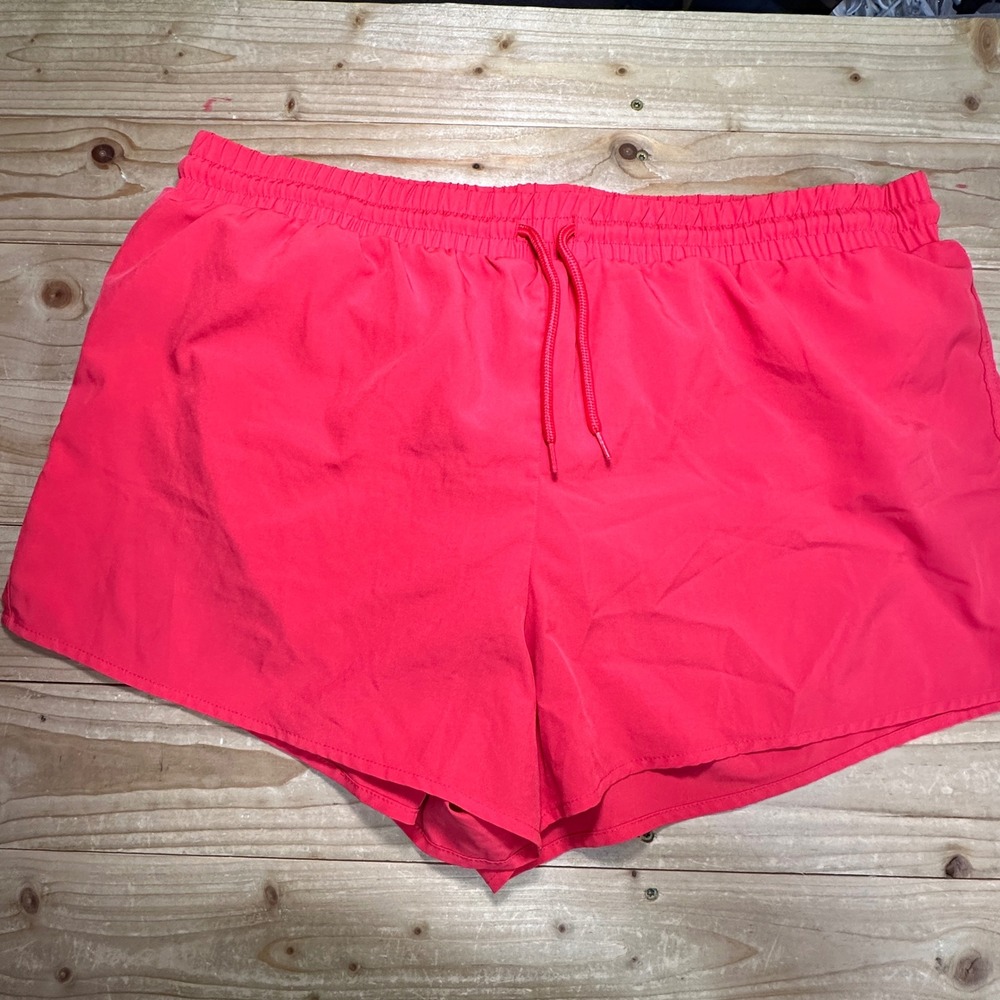Crown & Ivy XL Women's Athletic Running Shorts Hot Pink Drawstring Lined